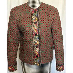 Retired Rare Vera Bradley Indiana Holiday 95 Christmas Jacket Size Small - EUC!